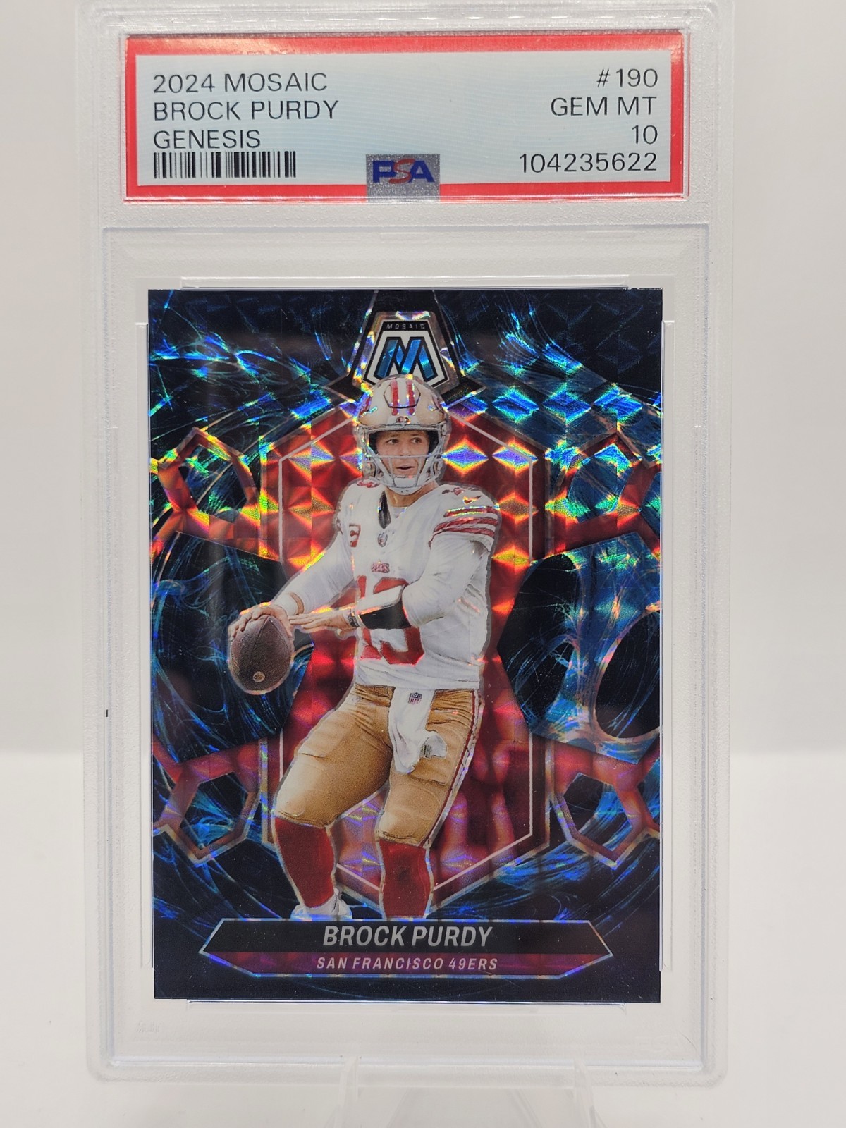 2024 Panini Mosaic - Brock Purdy #190 Genesis Mosaic Prizm