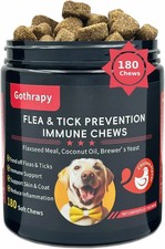 Flea and Tick Natural Prevention for Dogs Chewable, Flea  Tick 180 Chews Dog US