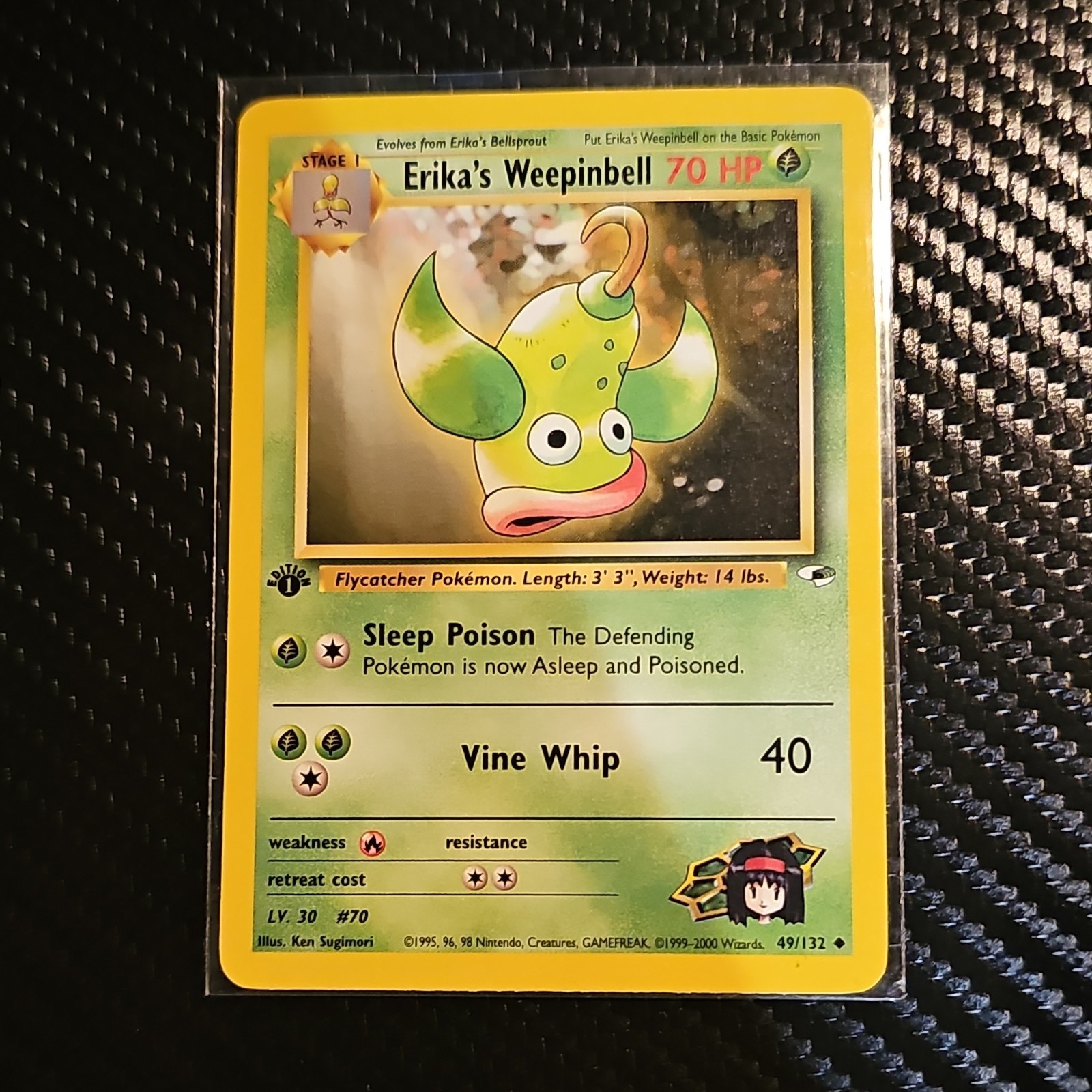 Wizards Pokemon Gym Heroes 1st Edition Lot Erika's Weepinbell 49/132 +more