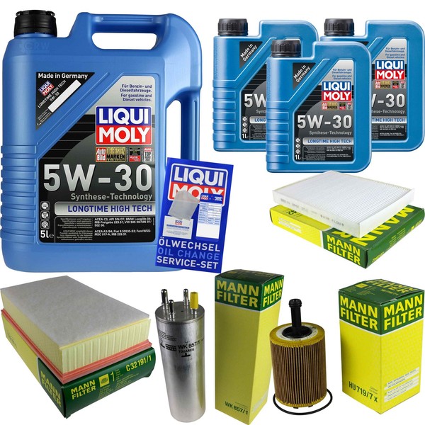 Inspektionspaket 8L Liqui Moly Longtime 5W-30 FüR VW Transporter V Bus 1.9 TDI-image