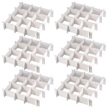 72 Pieces DIY Plastic Grid Drawer Organizer, 12.6 Inch Plastic Grid Drawer Di...