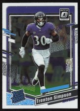2023 Donruss Optic Trenton Simpson #209 Rookie Baltimore Ravens
