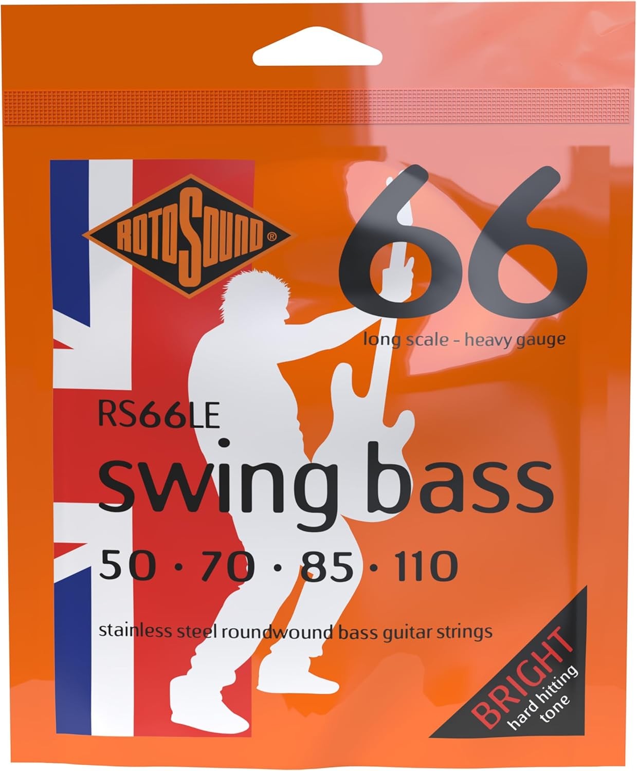 Rotosound RS66LE Stainless Steel Heavy Gauge Roundwound Bass Strings (50 70 85