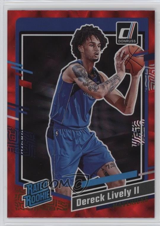 2023-24 Panini Donruss Rated Rookie Red Dereck Lively II #233 11sd