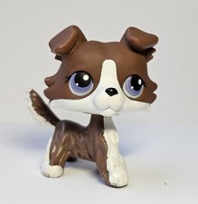 LPS Puzzle Collie Dog Authentic Hasbro Rare Littlest Pet Shop Collectible