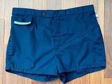 Vintage Retro Jantzen Swim Trunks Shorts Swimwear Bathing Suit Navy Blue 36 USA
