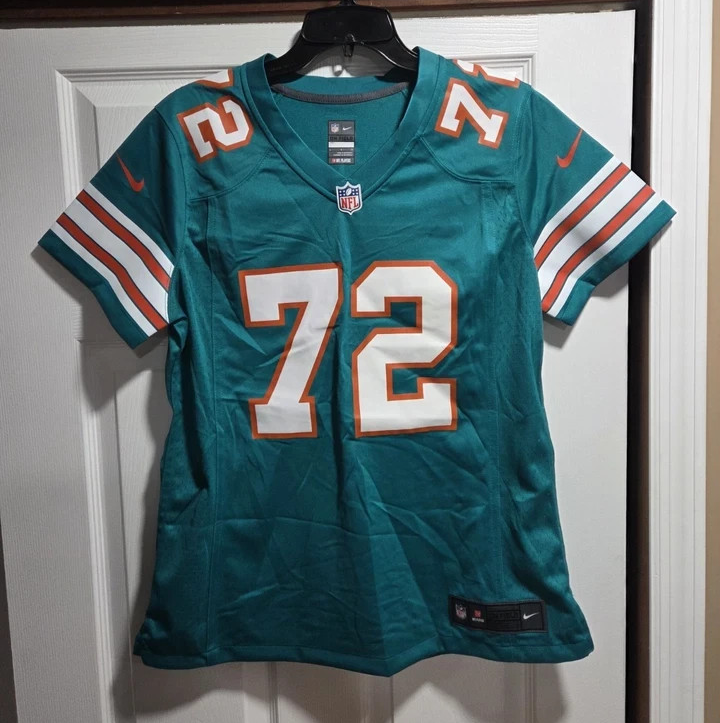 New Nike 1972 Undefeated Miami Dolphins Aqua Teal Game Jersey