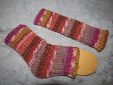 ~Warme Strick Schurwoll Beinstulpen für Kinder bis ca.6 Jahre~handgestrickt~Neu