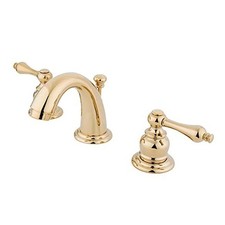 KB912AL Victorian Mini Widespread Lavatory Faucet with Brass Polished Brass