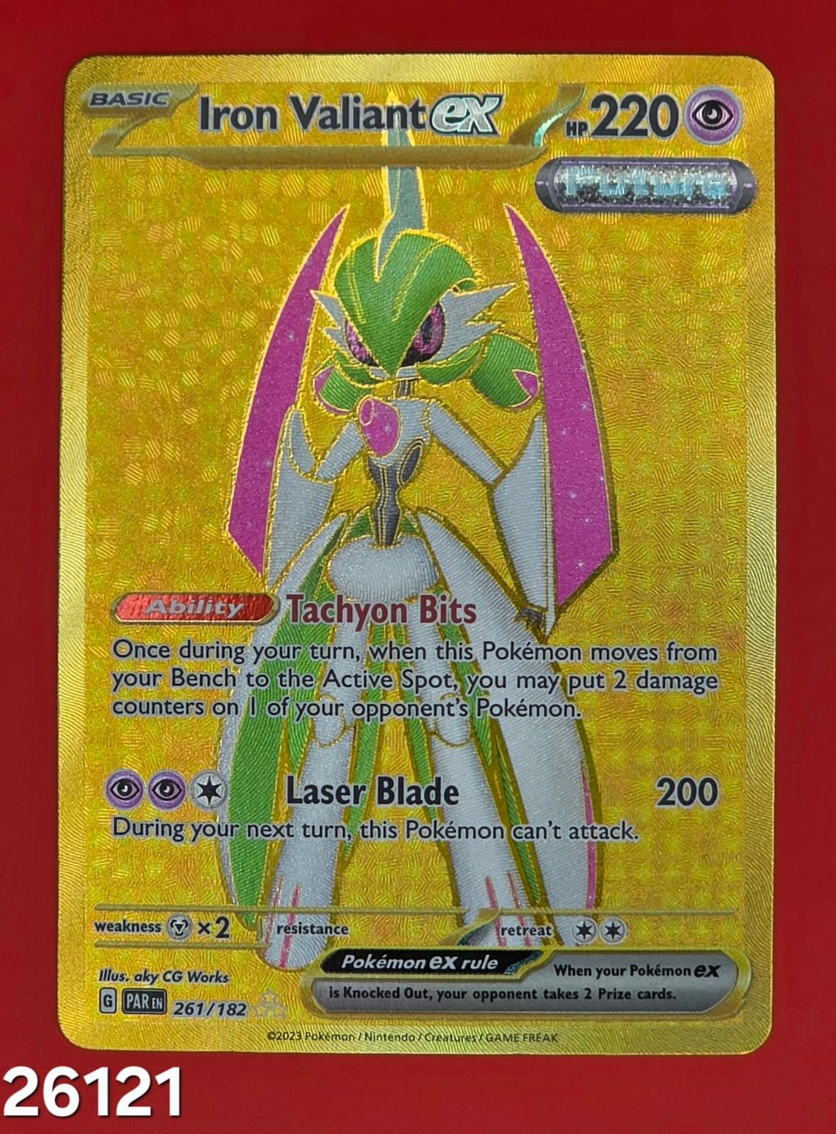 Pokemon: Iron Valiant ex 261 Paradox Rift NM/M