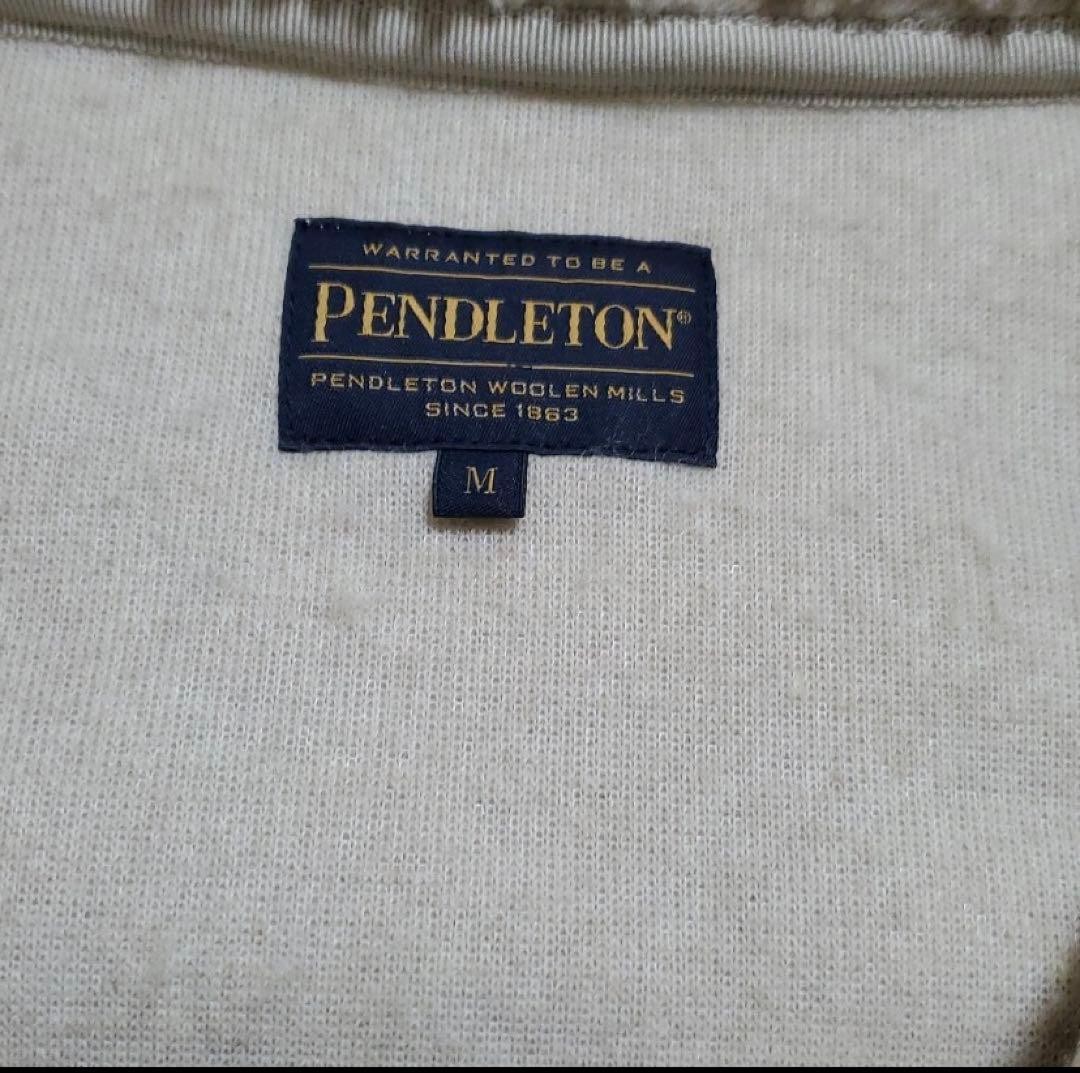 Pendleton Native Pattern Beige Fleece Jacket M - … - image 4