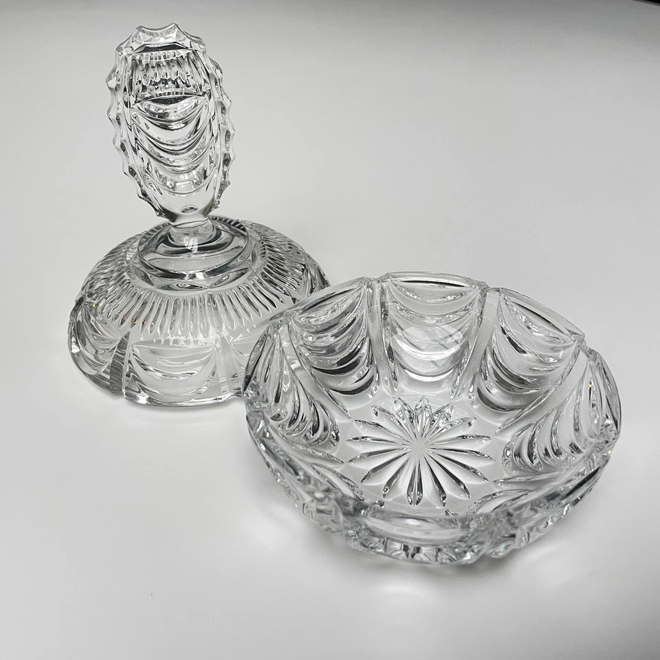 ANCIEN Nécessaire de toilette Flacon pulvérisateur pot Verre salle de bains - Photo 3/4