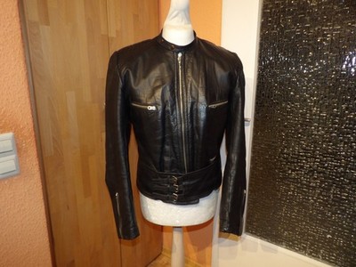 Noble House Herren Lederjacke Perfekto Aus Lammfell – Schwarze Bikerjacke Im Rockabilly-Style, Mit Schaffell-Futter