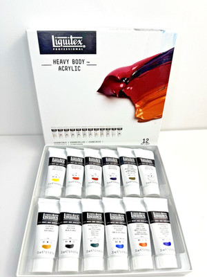 Liquitex Professional Artist Painter Heavy Body Acrylic Gouache 12 pc New In Box