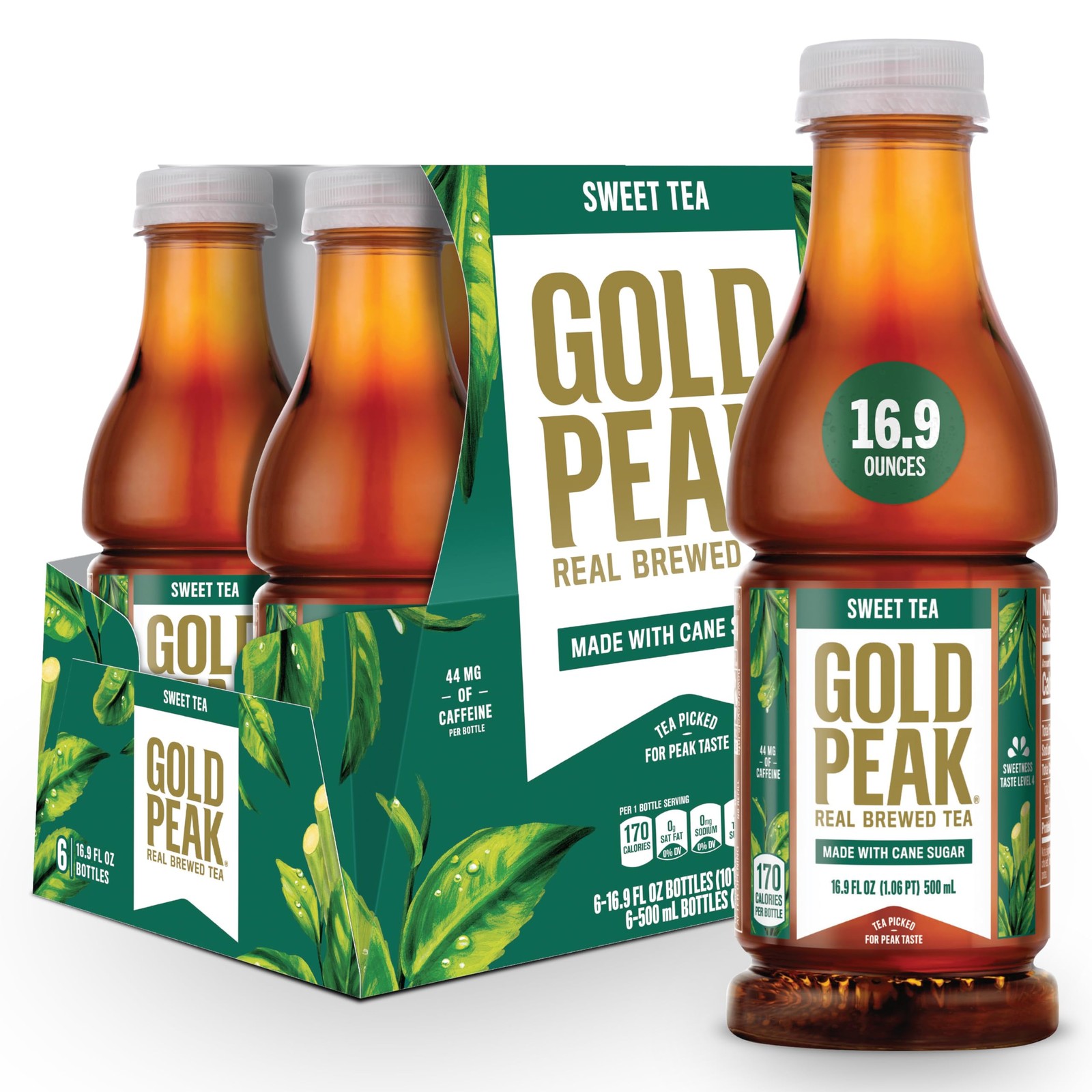 Gold Peak Tea, Sweet 16.9 fl oz, 6 Pack Fl Oz (Pack of 6) 