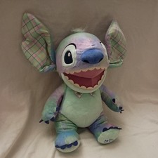 Build-A-Bear Disney Stitch Easter Pastel Plaid Tie-Dye Plush BAB 2021