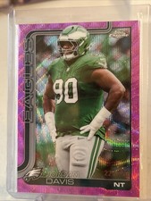 2025 Topps Chrome Football Jordan Davis PINK Wave Refractor /250 Eagles