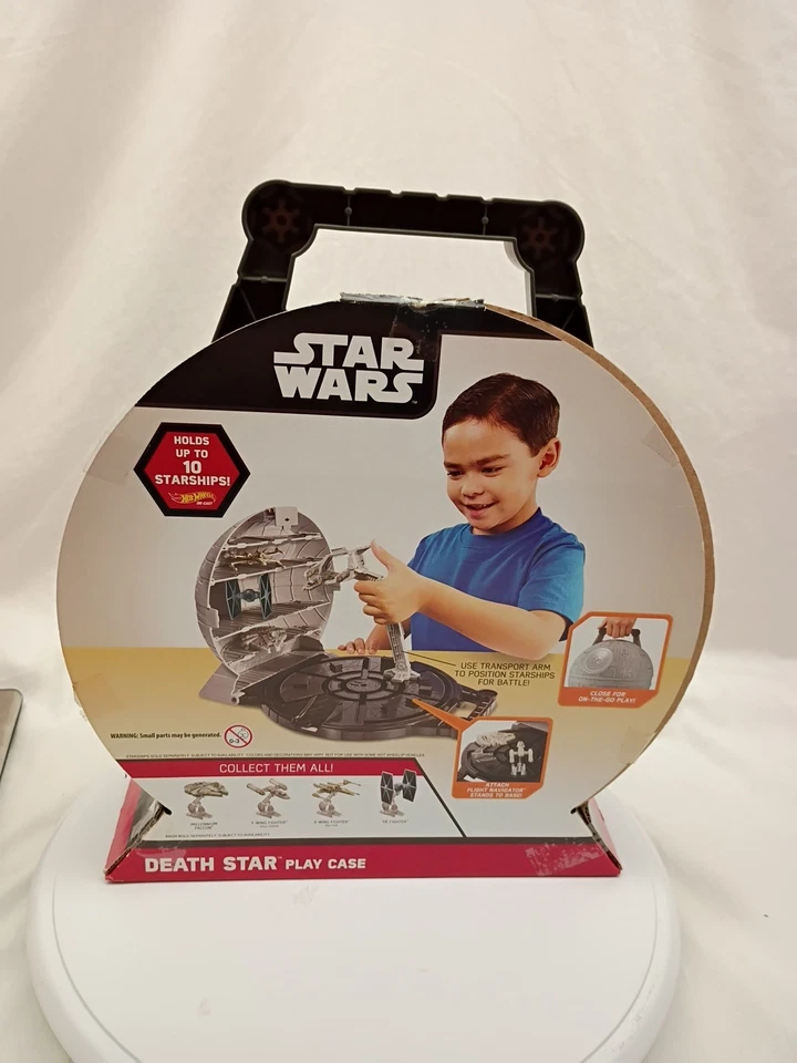 Star Wars Death Star Play Case Mattel Hot Wheels Disney Holds 10 Starships - Image 3 of 4