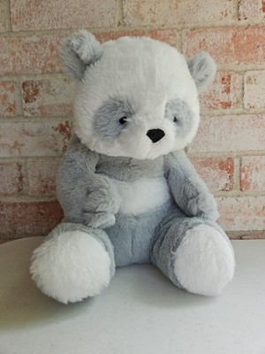 Baby Ganz Rolly Poly Panda Plush Stuffed Animal Grey White