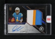 2023 Limited Rookie Gold Spotlight 23/49 Quentin Johnston Jumbo Patch Auto v9t