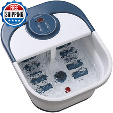 Collapsible Foot Spa Bath Massager with Heat Bubbles Pedicure Foot...