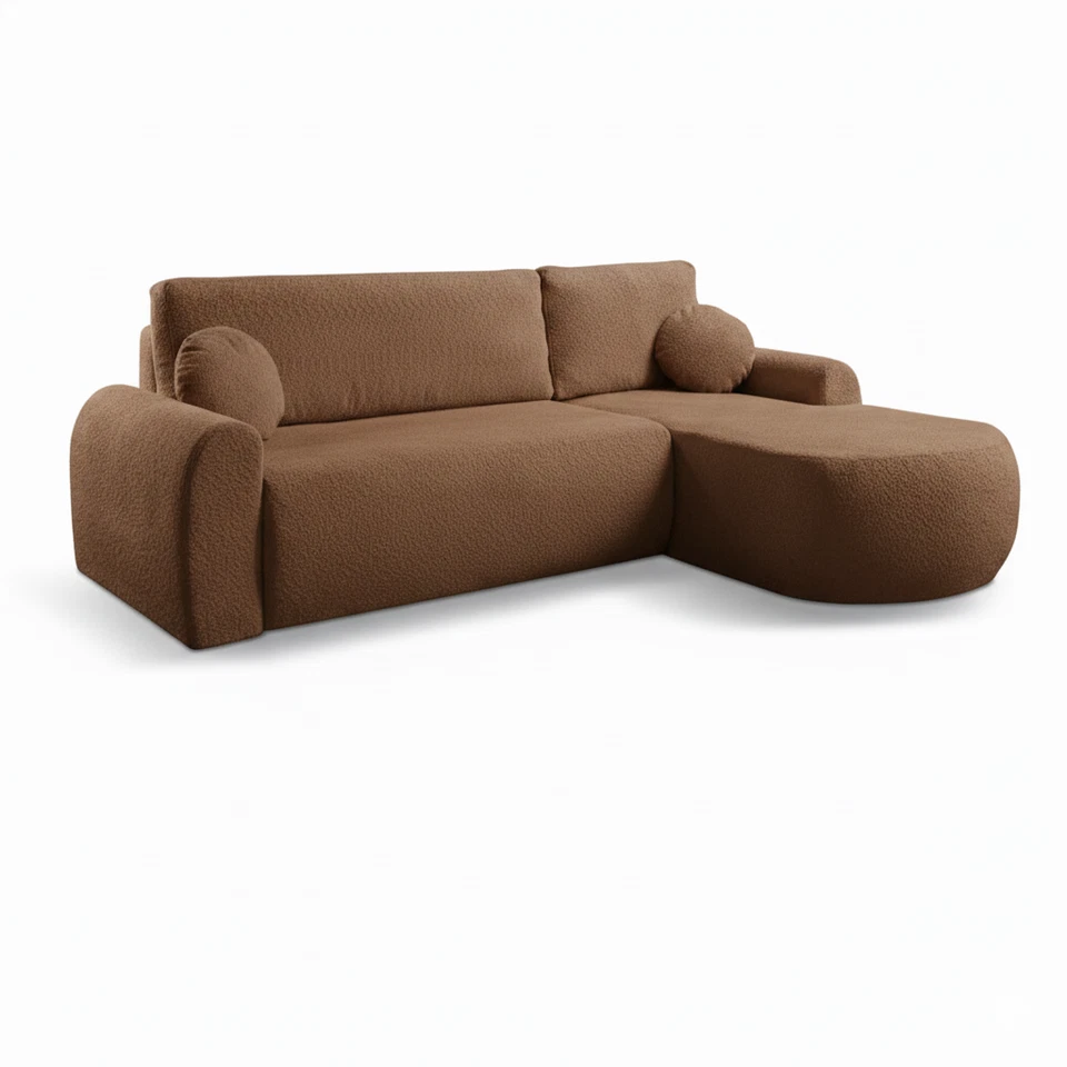 Sofa Bed Corner Left or Right Side Grey Black Beige  Jazz Free Delivery - Image 4 of 4