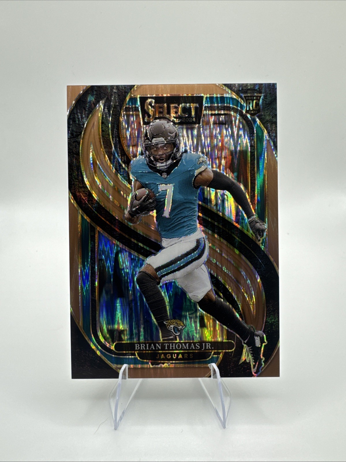 2024 Panini Select Premier Brian Thomas Jr. #143 Copper Shock Prizm /299 RC