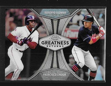 2019 Topps Chrome ROBERTO ALOMAR / FRANCISCO LINDOR Greatness Returns insert