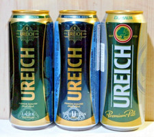 UREICH Empty Beer Cans 500ml Germany 2021 Bottom Open Set of 3