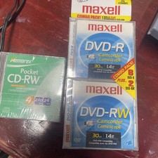 Maxell 6 DVD-R Plus  2 DVD-RW : Combo 8 Pack Camcorder - SEALED Plus 5 Extra