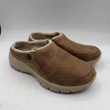 Skechers Easy Going 2 Clogs Womens Sz 6 Tan Slip On Comfort Shoes Mules 167870