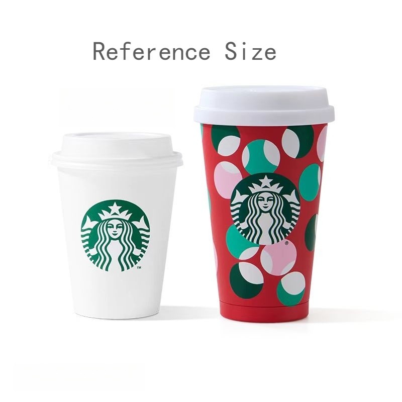 NEW Starbucks Christmas Winter 12.5oz Stainless Steel Cup w/Colorful Ball Gift