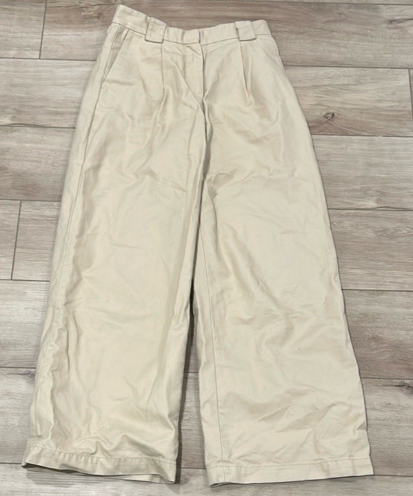 ALTRA e altre storie pantaloni kaki gamba larga taglia 4