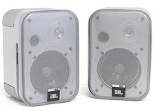 JBL Control One Stereo Bookshelf Speakers HiFi Silver Plastic 2-Way for Repairs