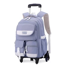 Rolling Backpack for Girls, Backpack with Wheels for Boys, Kids Roller Trolle...