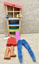 Barbie Mattel Chicken Coop Hutch Doll Animal Toy Clothes Accessories No Doll