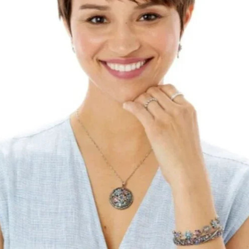 Brighton💎 Trust your Journey  Flower Necklace Tags  Dust Bag