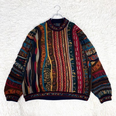 COOGI sweater 3D knit Size S 100% Wool Vintage Multicolor Body