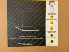 NEW- Clear Acrylic Display Case - Square 13 by 13 by 13 Inch