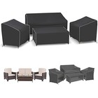  4-Piece Patio Furniture Covers Set, Waterproof Outdoor 4 Piece Black GW0188