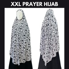 XXL Prayer Hijab One Piece Khimar Extra Long Salah Overhead Scarf Full Coverage