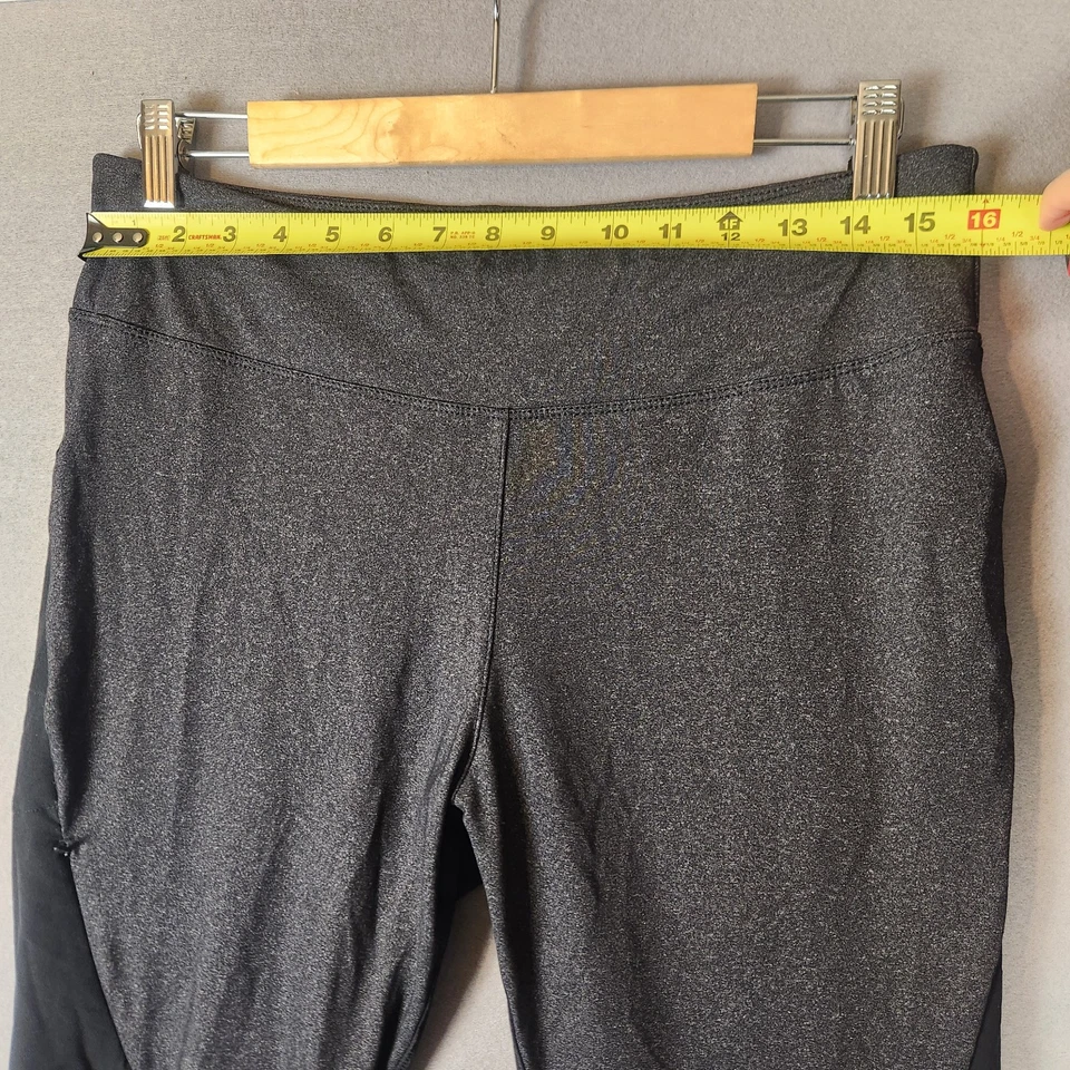 Title Nine Leggings Para Mujer L Jaspeado Negro Ascenso 2.0 Bolsillos Senderismo Escalada Foto 3 de 4