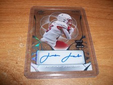 2024 Leaf Trinity Football Jawhar Jordan Rookie Clear Blue Auto Card 23/49