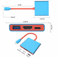 Nintendo Switch Type C Hub Dock Adapter 4K HDMI Portable 3 Port
