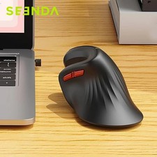 seenda Ergonomic Vertical Mouse with Jiggler - Bluetooth  2.4G USB Black