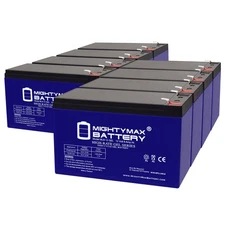 Mighty Max 12V 9AH GEL F2 Battery Replaces JohnLite JML-2940, JML-2950 - 8 Pack
