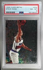 58108555 Steve Nash 1996 Fleer Metal #205 Rookie RC PSA 8