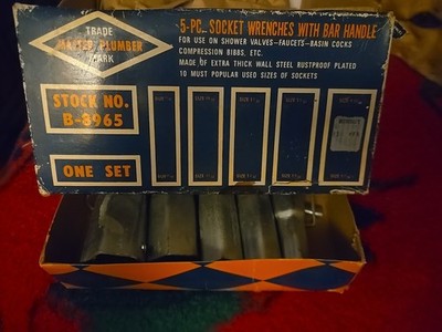 Master Plumber 5-Piece Socket Set With Bar Handle, Stick No. B-8965