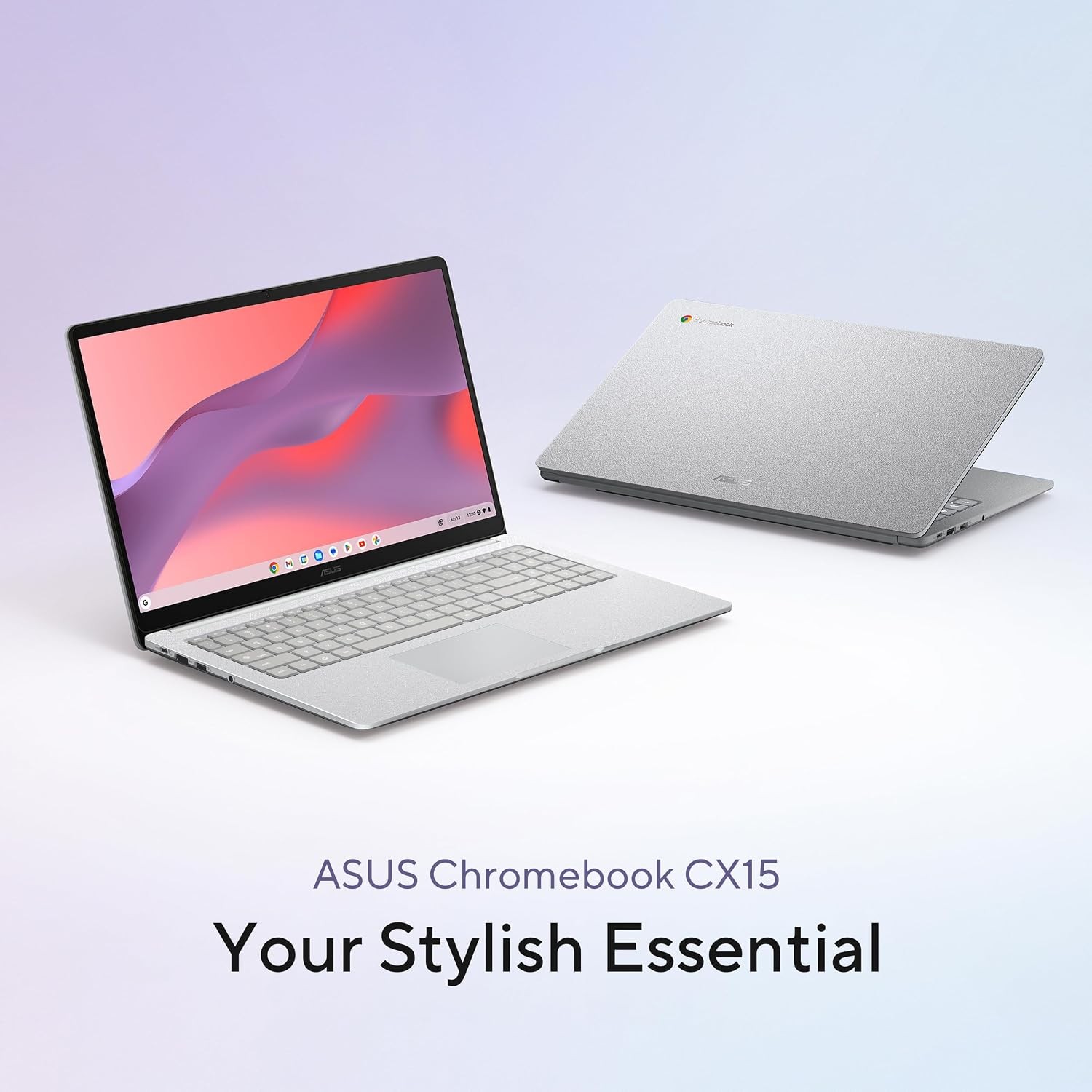 Laptop Chromebook ASUS CX15 de 15.6" FHD IPS, N4500, 4GB, 128GB, Gris Puro, imagen 2