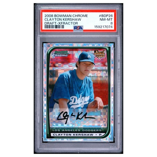 Clayton Kershaw [Xfractor] #BDP26 2008 Bowman Chrome Draft card